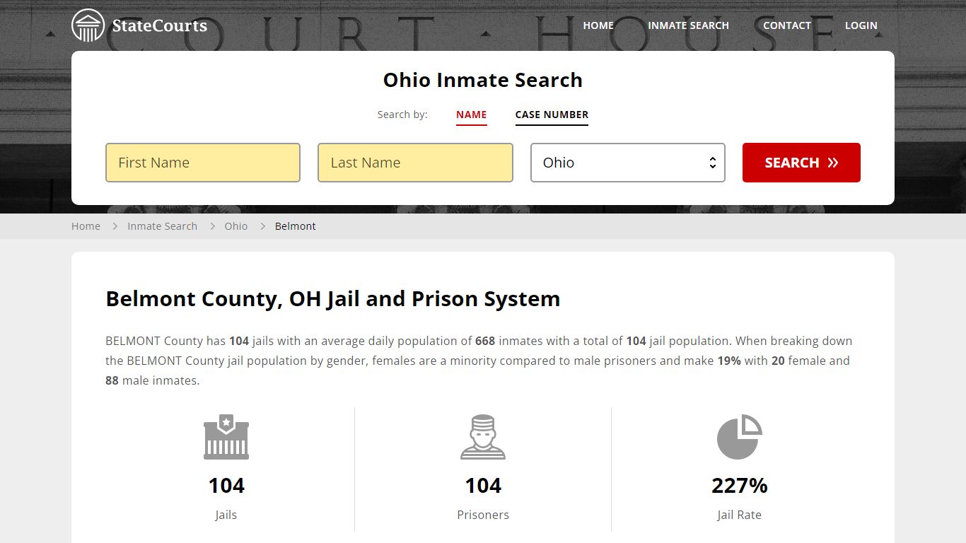 Belmont County, OH Inmate Search - StateCourts